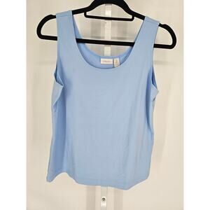 Chicos Womens Sz 2 (M/L) Tank Top Layering Shirt Light Blue